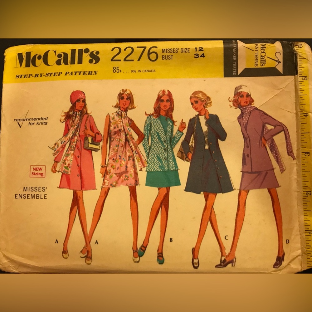Size 12 McCalls Vintage (used) Pattern 2276